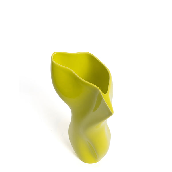 The Baby Mia Vase <br> 
Lime Green
<br> (L 10.5 x W 23 x H 30) cm