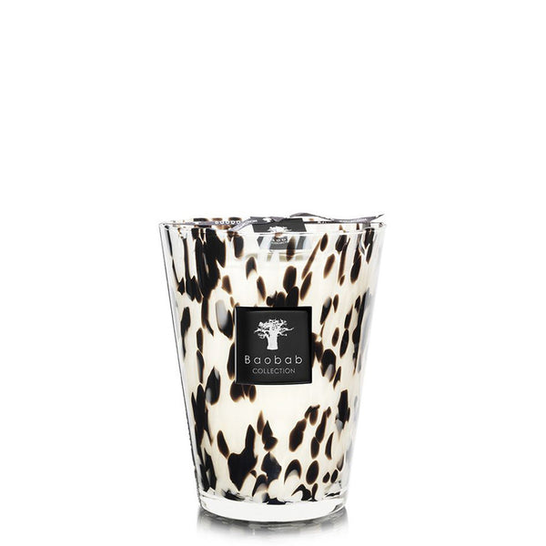 Pearls Black Candle <br> Rose and Ginger <br> (H 24) cm