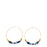 Hoop Earrings <br> Blue and Gold