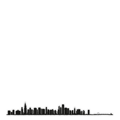 Chicago Skyline <br> Black <br> 50 cm