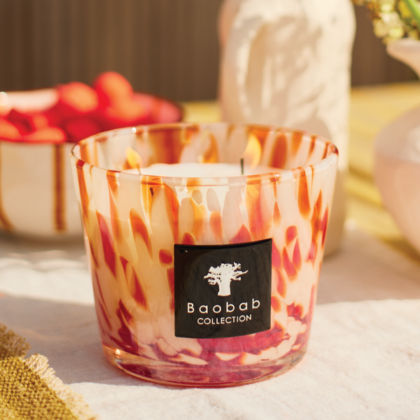 Pearls Coral Candle <br> Citrus, Jasmine, Cedar <br> (H 10) cm