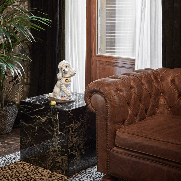 Poodle with Mochis Dog Figurine <br> 
(L 25 x W 22 x H 33) cm