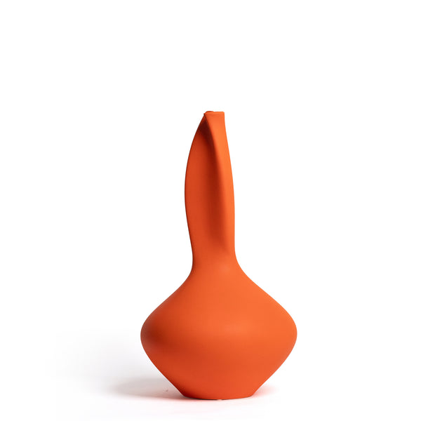 The Euphony Vase <br> 
Flame Orange
<br> (L 29 x W 27 x H 52) cm