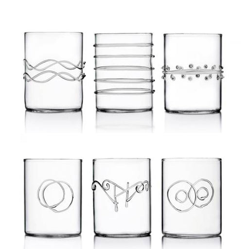 Decò Water Glass Assorted <br> Set of 6 <br> 300 ml