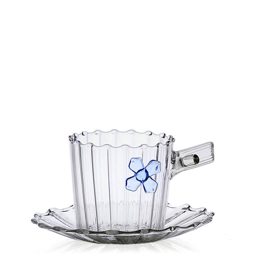 Greenwood Coffee Cup with Saucer <br> Blue Flower <br> 100 ml
