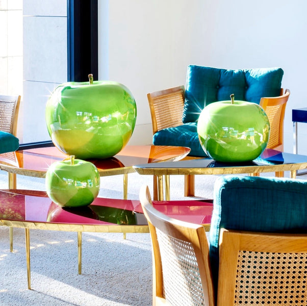 Apple Portuguese Faience <br> Green <br> (Ø 20 x H 16) cm