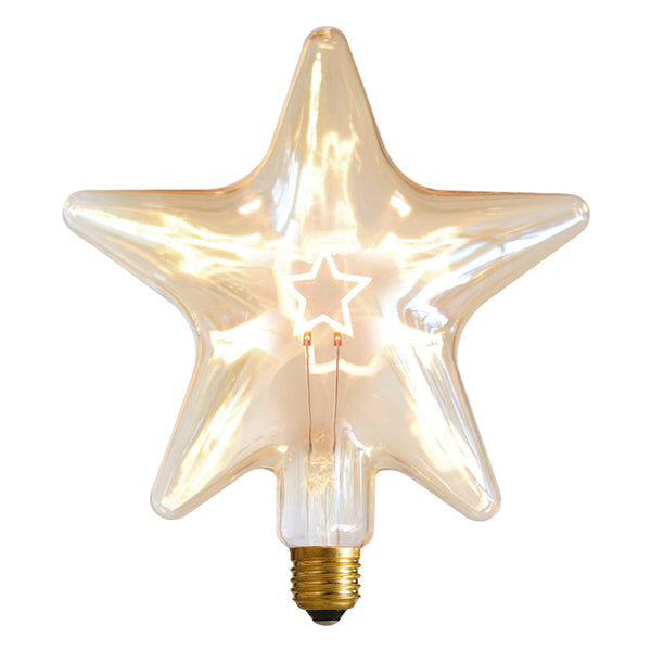 LED Star Flake <br> Gold Amber