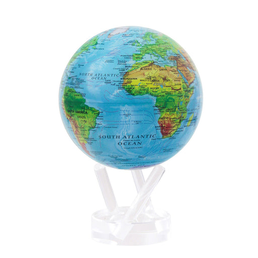 Globe <br> Blue Relief Map <br> (Ø 16 x H 23) cm