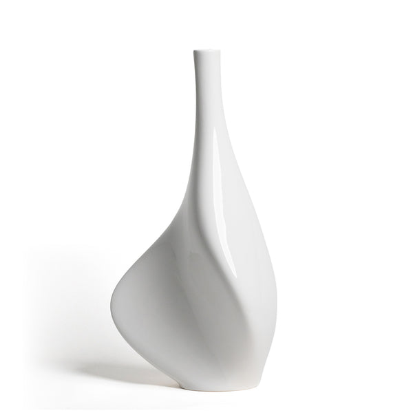 The Muse Vase <br> 
Glacier White
<br> (L 18 x W 31.5 x H 57) cm