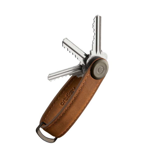 Crazy-Horse Key Organizer <br> Chestnut Brown with Brown Stitching