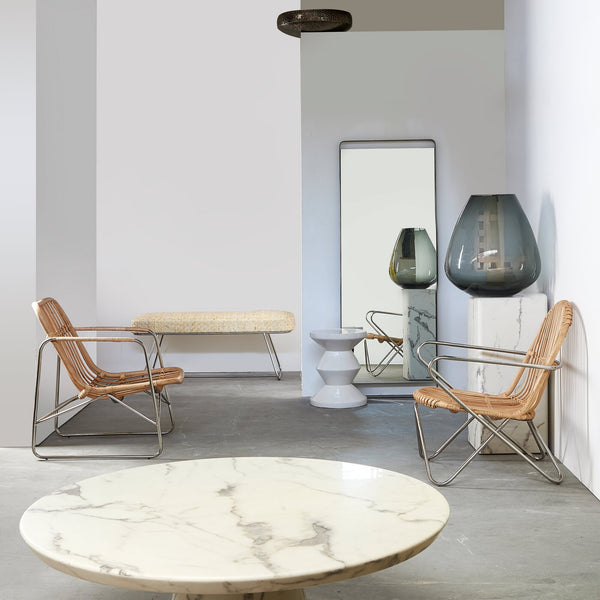 Zig Zag Stool <br>
White <br>
(Ø 35.5 x H 46) cm