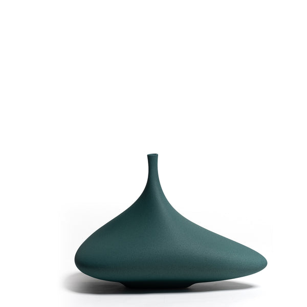 The Reverie Vase <br> 
Pine Green
<br> (L 27 x W 44 x H 29.5) cm