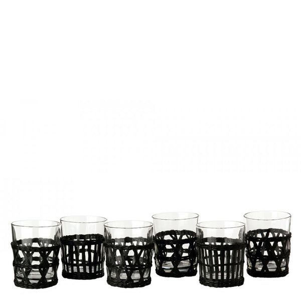 Tumbler Glass With Reed <br> Set of 6 <br> 275 ml