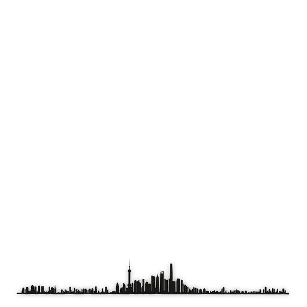 Shanghai Skyline <br> Black <br> 50 cm