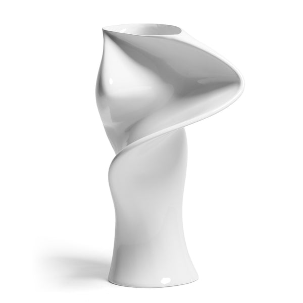 The Sonia Vase <br> Glacier White<br> (L 40 x W 32 x H 58) cm