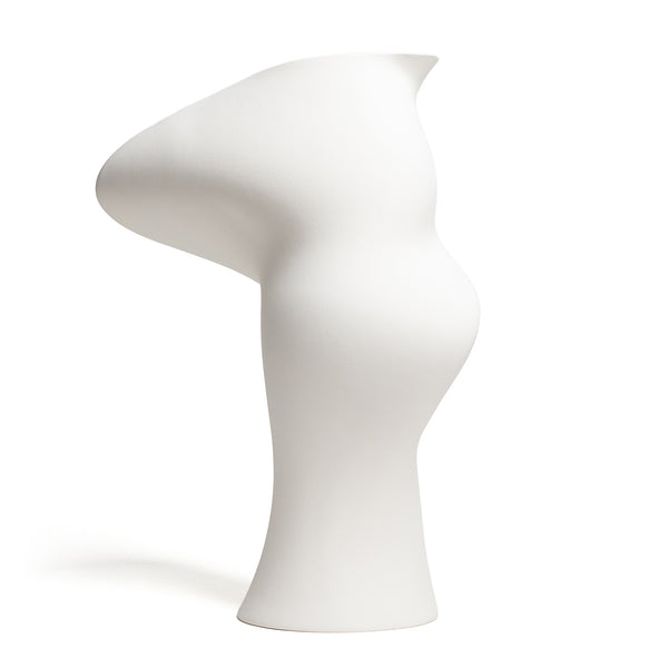 The Sonia Vase <br> Salt White<br> (L 40 x W 32 x H 58) cm