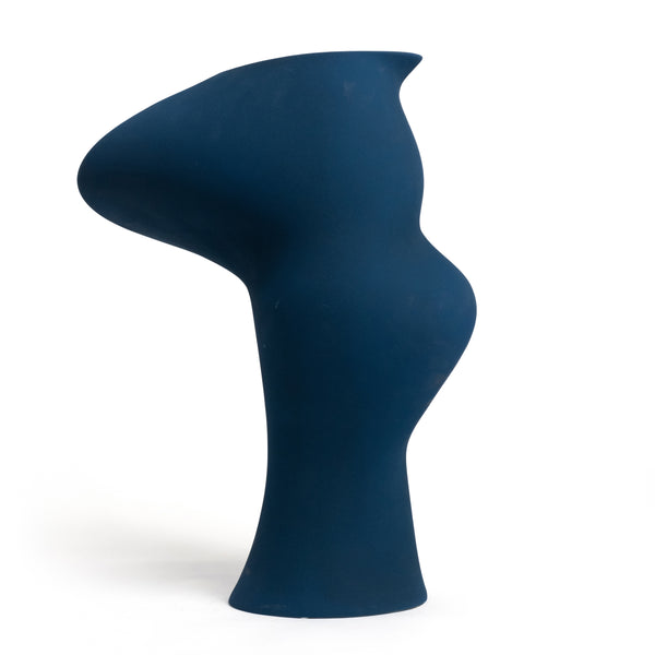 The Sonia Vase <br> Blue Velvet<br> (L 40 x W 32 x H 58) cm