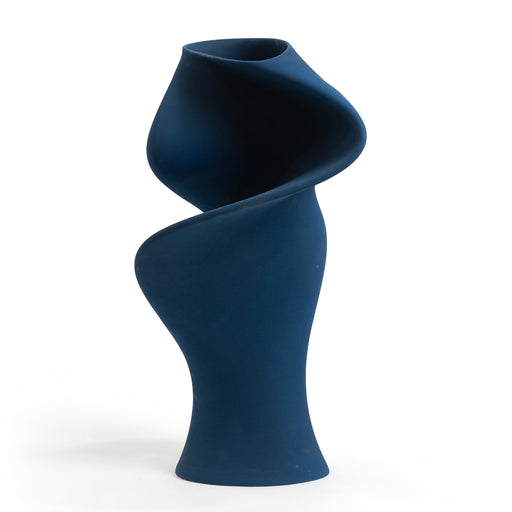 The Sonia Vase <br> Blue Velvet<br> (L 40 x W 32 x H 58) cm
