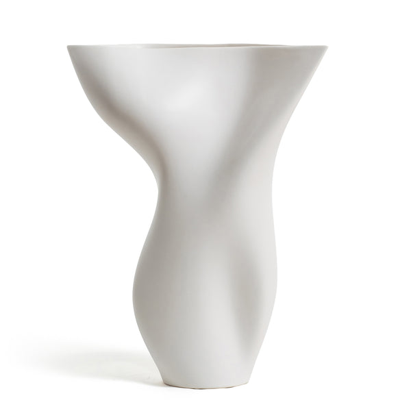 The Core Vase <br> 
Pearl White
<br> (L 20 x W 44 x H 56) cm