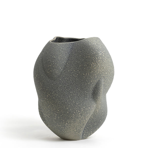 The Embrace Vase <br> 
Volcanic Grey
<br> (L 31 x W 38.5 x H 43) cm
