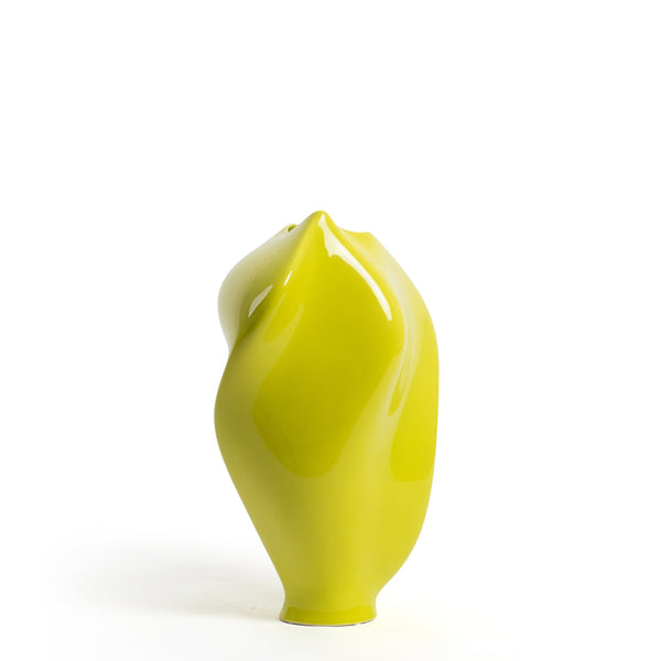 The Tear Vase <br> 
Lime Green
<br> (L 21 x W 30.5 x H 42) cm