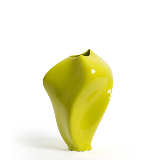 The Tear Vase <br> 
Lime Green
<br> (L 21 x W 30.5 x H 42) cm