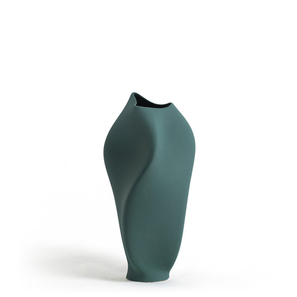 The Tear Vase <br> 
Pine Green
<br> (L 21 x W 30.5 x H 42) cm