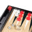 Jet Black Alligator <br> Backgammon Set <br> (L 38 x W 24.5) cm