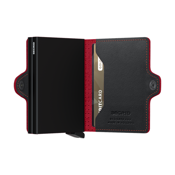 Twinwallet <br> Perforated Black Red