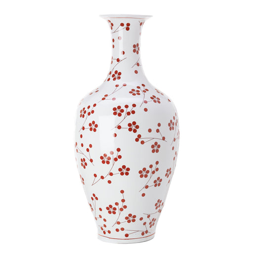 Classic Japanese Vase <br> Red <br> (Ø 40 x H 90) cm