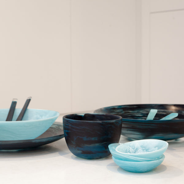 Deep Bowl <br> Aqua Swirl <br> (Ø 12 x H 8) cm