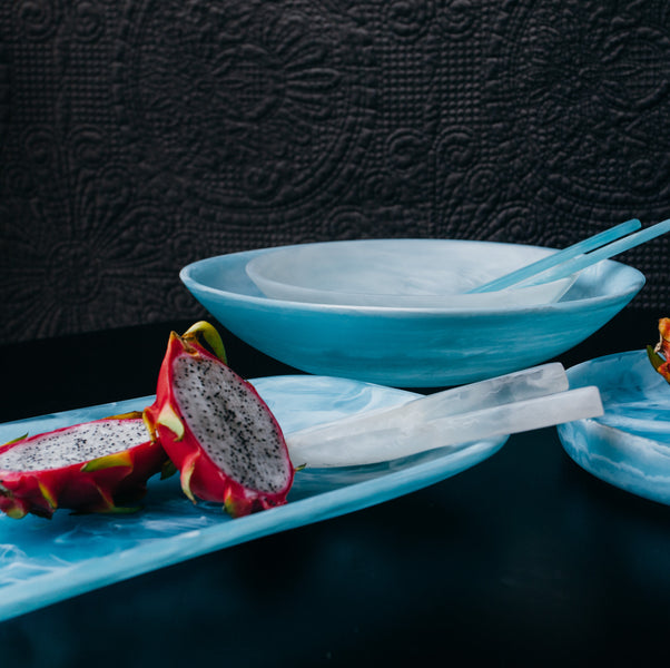 Everyday Bowl <br> Aqua Swirl <br> (Ø 20 x H 5.5) cm