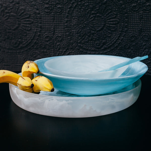 Everyday Bowl <br> Aqua Swirl <br> (Ø 20 x H 5.5) cm