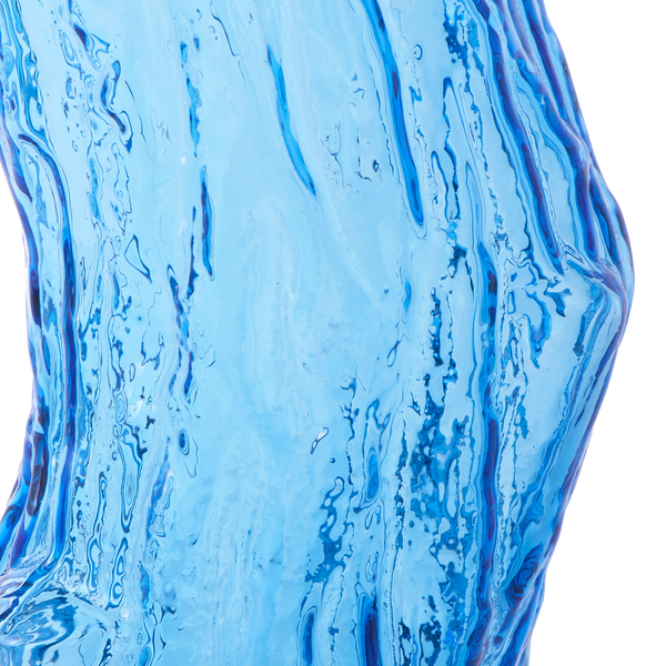 Tree Log Vase <br> Blue <br> (L 21 x W 18 x H 62) cm