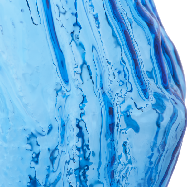 Tree Log Vase <br> Blue <br> (L 21 x W 18 x H 62) cm