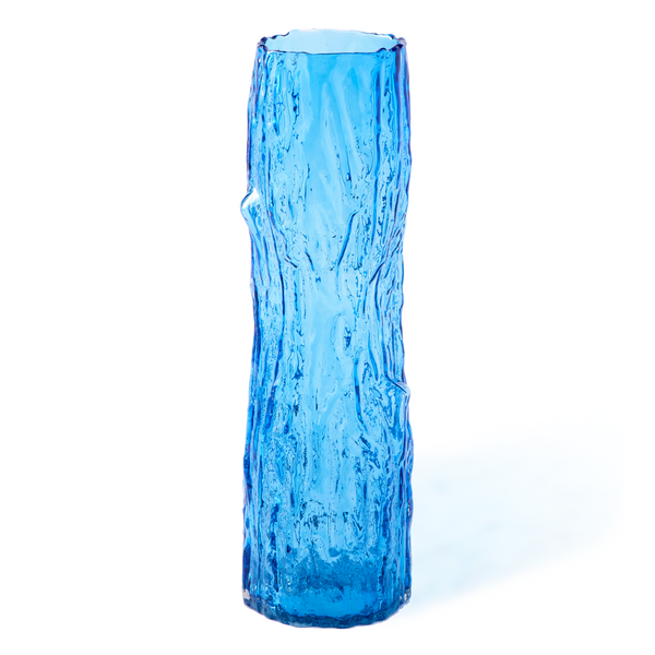 Tree Log Vase <br> Blue <br> (L 21 x W 18 x H 62) cm