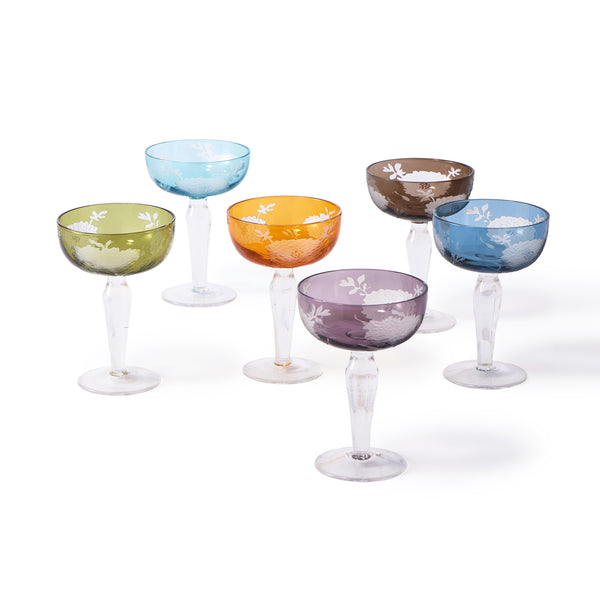 Peony Coupe Glass <br> Set of 6 <br> 155 ml