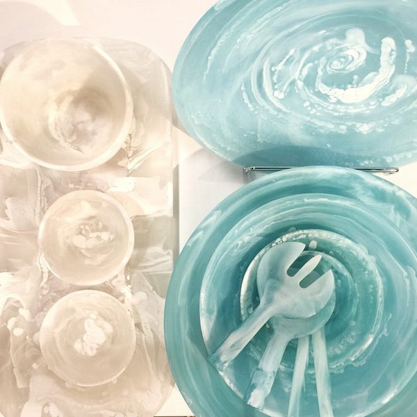 Everyday Bowl <br> Aqua Swirl <br> (Ø 20 x H 5.5) cm