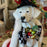 Christmas Dog with Elf <br> (H 77) cm