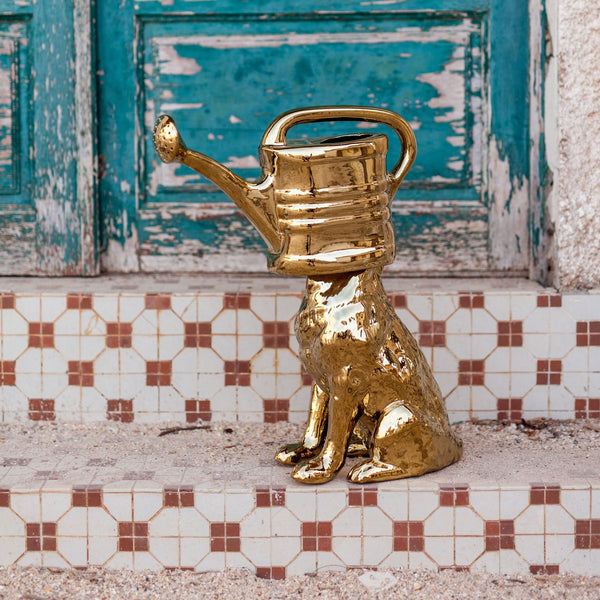 Wolf Watering Can <br> Gold <br> (L 47 x W 22 x H 53) cm