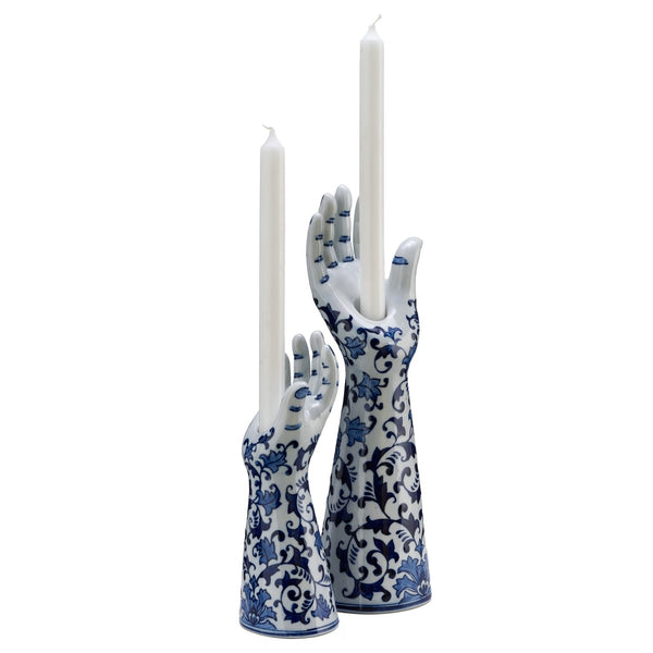 Hands Up Candle Holder <br> (L 10.5 x W 10 x H 38.5) cm
