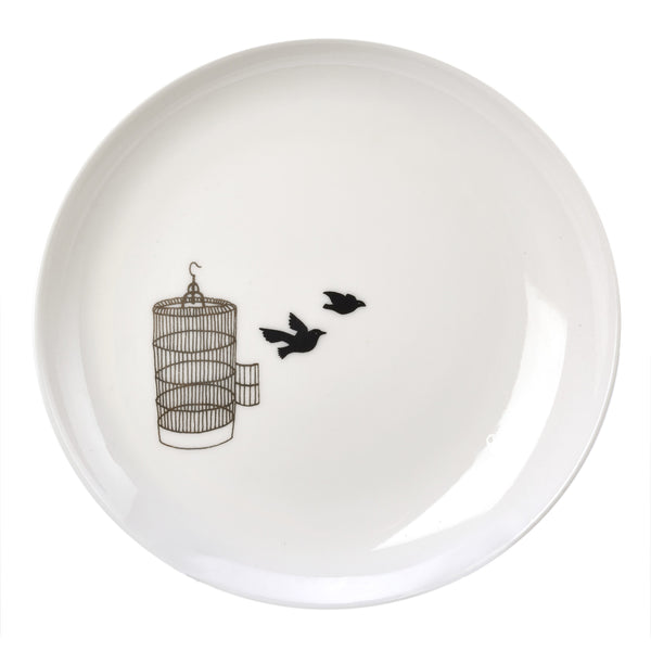 Freedom Birds Side Plate <br> Set of 4 <br> (Ø 20 x H 2.5) cm
