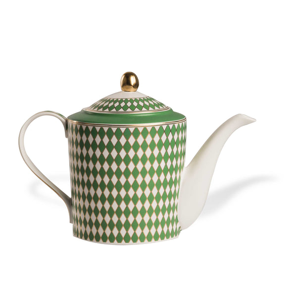 Chess Teapot <br> Green <br> 1.1 Liters