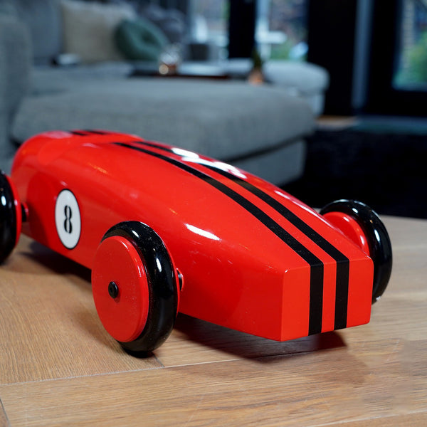 Wood Car Model <br> Red <br> (L 50 x H 14) cm