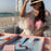 Pink Crocodile <br> Backgammon Set with Handle <br> (L 52 x W 36) cm
