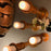 Orange Wooden Candleholder <br> Set of 3