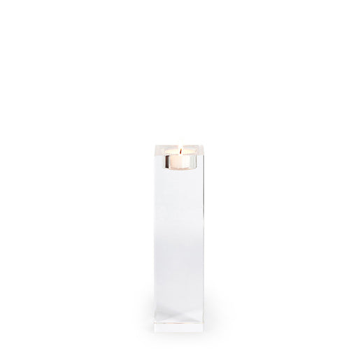 SIR Tealight Holder<br> Clear <br> (L 6 x W 6 x H 22) cm