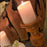 Wooden Candle Holder <br> Orange <br> (Ø 15 x H 46) cm