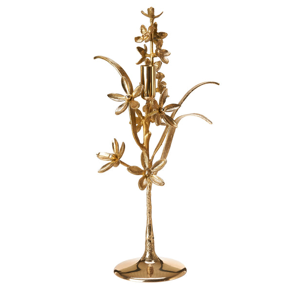 Bouquet Candle Holder <br> Gold <br> (L 10.5 x W 20 x H 42) cm