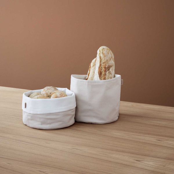 Bread Bag <br> Sand/White <br> (Ø 23 x H 21) cm